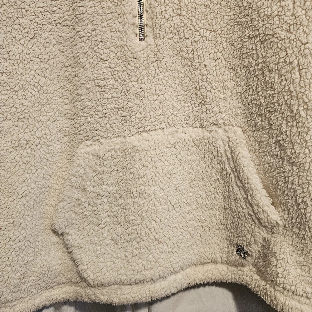 Calvin Klein Off-White Fleece Hoodie Sz. L